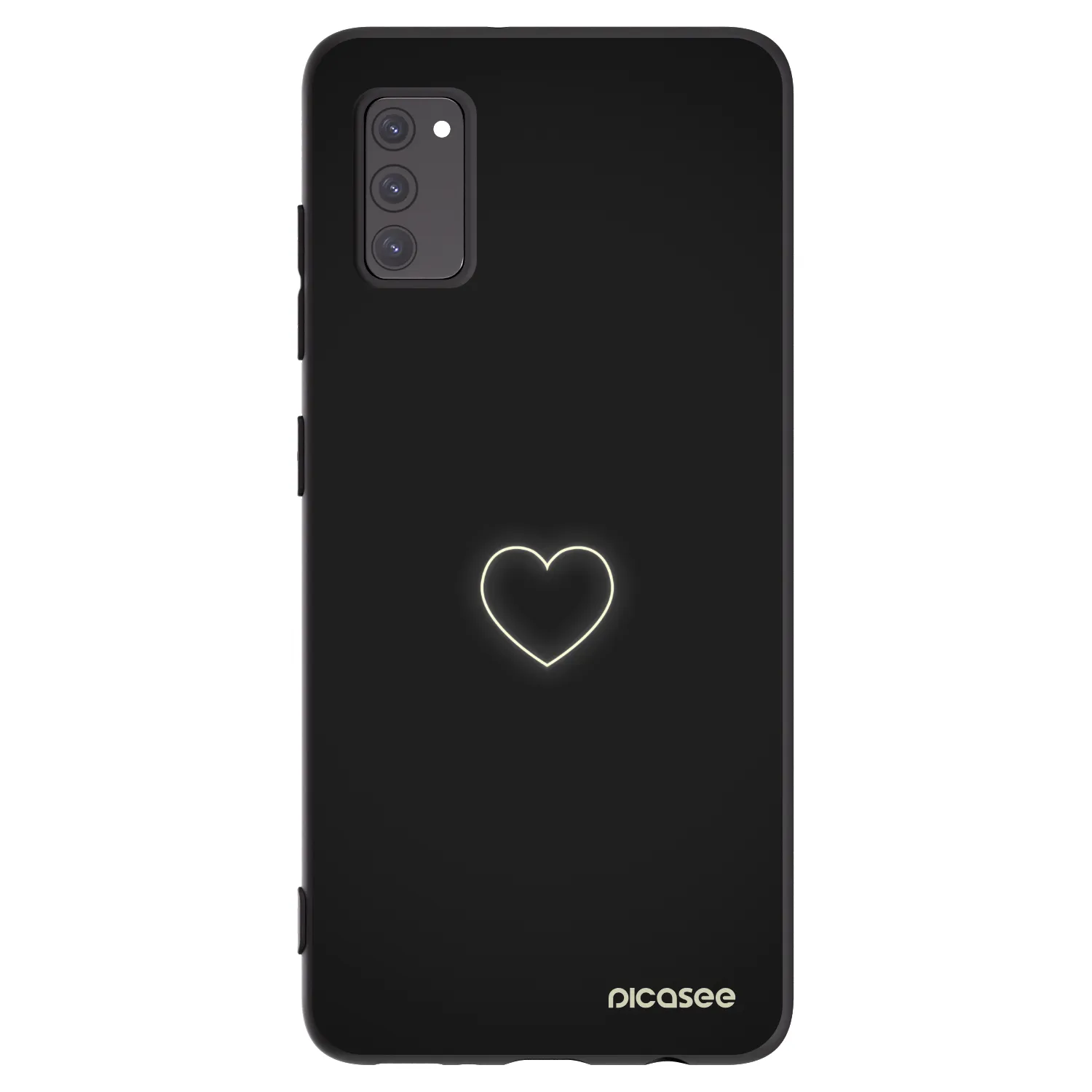 Picasee silikonski črni ovitek za Samsung Galaxy A41 A415F - Heart