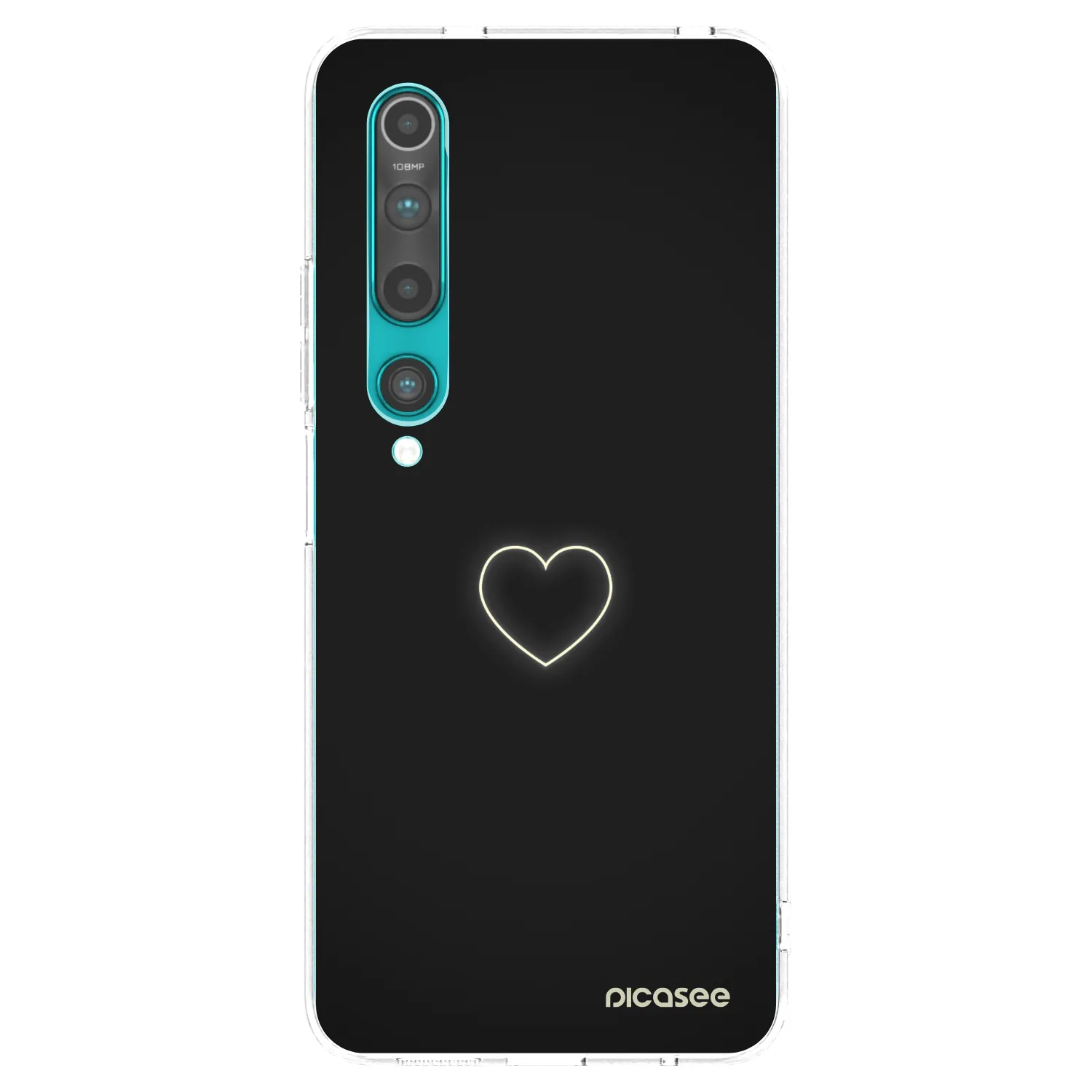 Picasee silikonski prozorni ovitek za Xiaomi Mi 10 - Heart