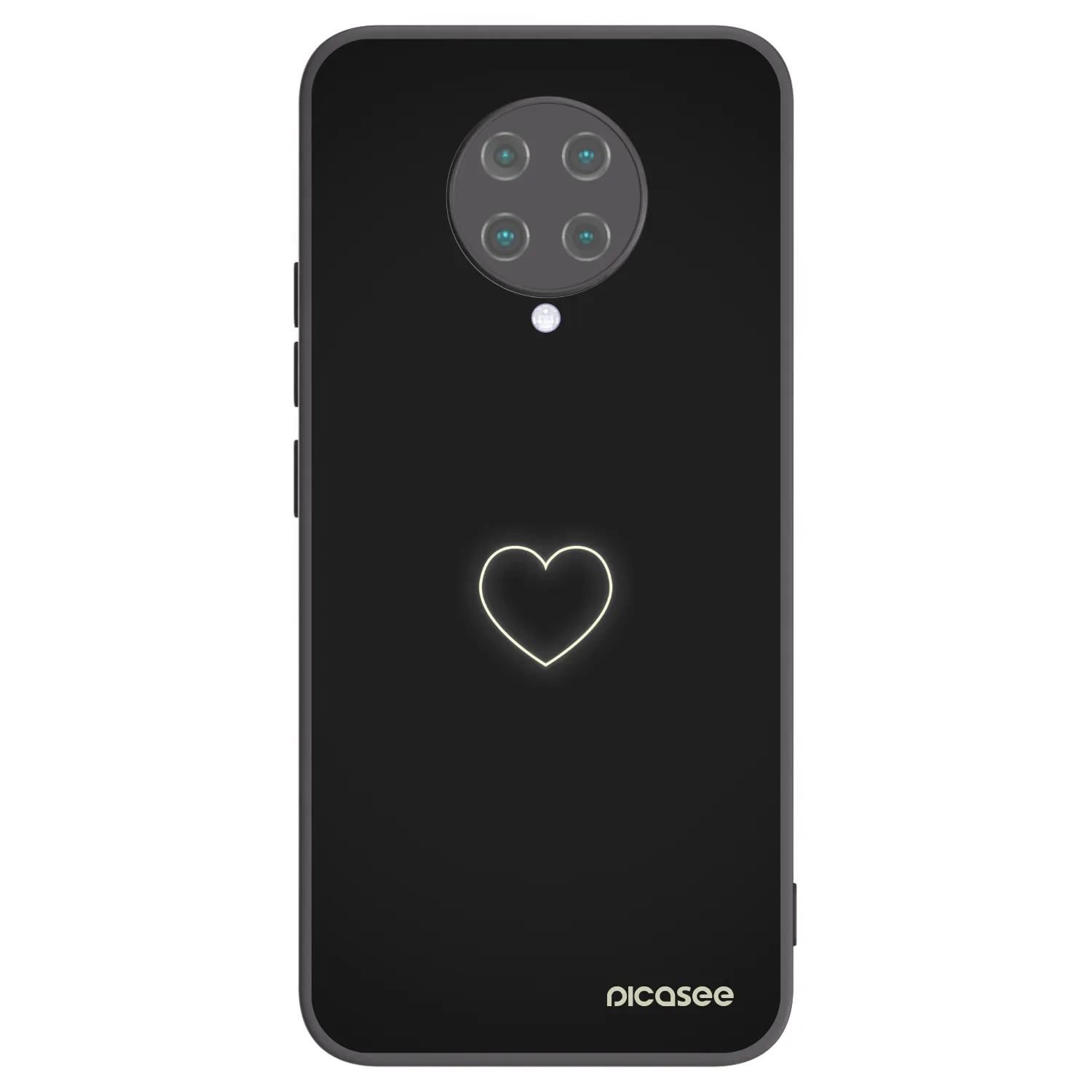 Picasee silikonski črni ovitek za Xiaomi Poco F2 Pro - Heart