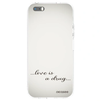 Picasee silikonski prozorni ovitek za Apple iPhone 5/5S/SE - Love is a drug