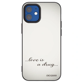 Picasee silikonski črni ovitek za Apple iPhone 12 mini - Love is a drug