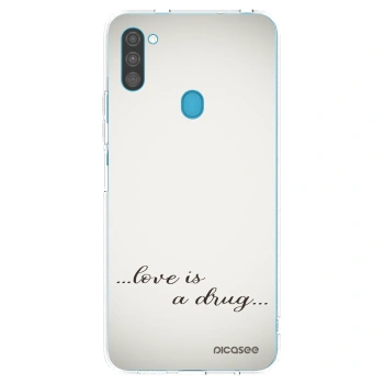 Picasee silikonski prozorni ovitek za Samsung Galaxy M11 - Love is a drug