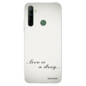 Picasee silikonski prozorni ovitek za Realme 6i - Love is a drug