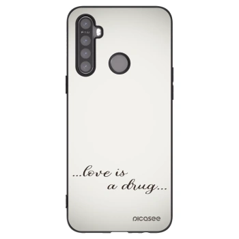 Picasee silikonski črni ovitek za Realme 5 - Love is a drug