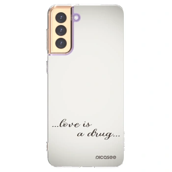 Picasee silikonski prozorni ovitek za Samsung Galaxy S21+ 5G G996F - Love is a drug