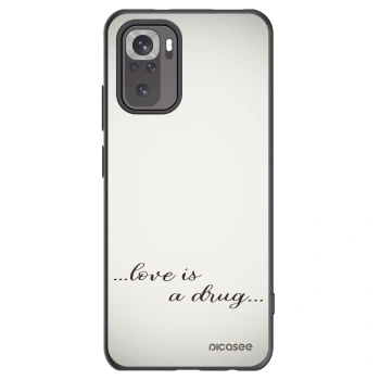Picasee silikonski črni ovitek za Xiaomi Redmi Note 10S - Love is a drug