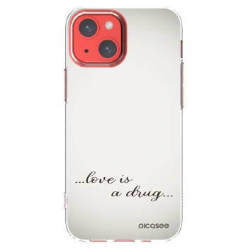 Picasee silikonski prozorni ovitek za Apple iPhone 13 mini - Love is a drug