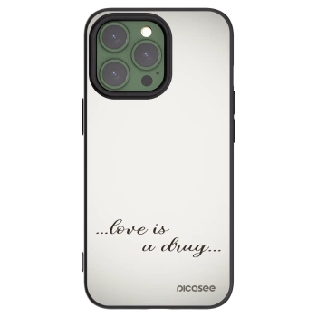 Picasee silikonski črni ovitek za Apple iPhone 13 Pro - Love is a drug