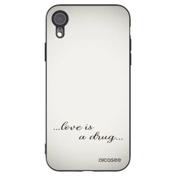 Picasee silikonski črni ovitek za Apple iPhone XR - Love is a drug