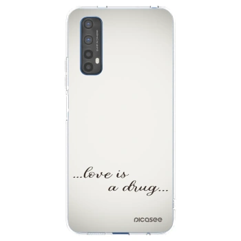 Picasee silikonski prozorni ovitek za Realme 7 - Love is a drug