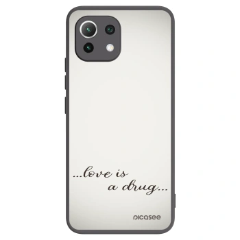 Picasee silikonski črni ovitek za Xiaomi 11 Lite 5G NE - Love is a drug