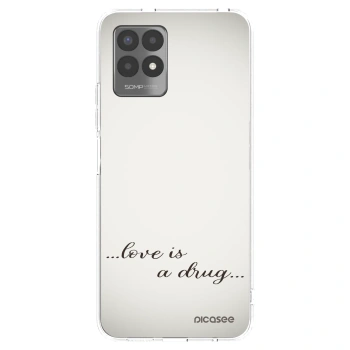 Picasee silikonski prozorni ovitek za Realme 8i - Love is a drug