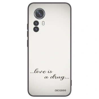 Picasee silikonski črni ovitek za Xiaomi 12 Pro - Love is a drug