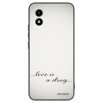 Picasee silikonski črni ovitek za Vivo Y01 - Love is a drug