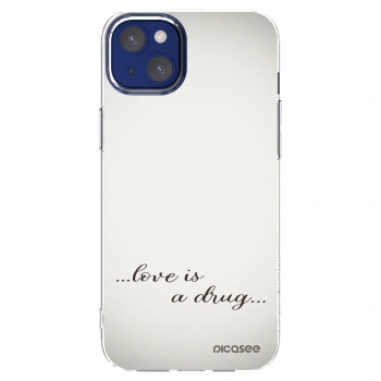 Picasee silikonski prozorni ovitek za Apple iPhone 14 Plus - Love is a drug