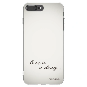 Picasee silikonski prozorni ovitek za Apple iPhone 8 Plus - Love is a drug
