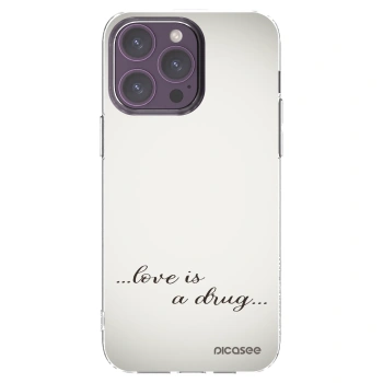 Picasee silikonski prozorni ovitek za Apple iPhone 14 Pro Max - Love is a drug