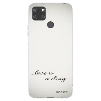 Picasee silikonski prozorni ovitek za Realme C21Y - Love is a drug