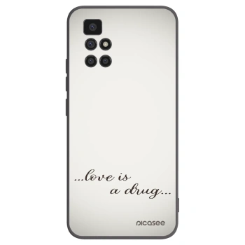 Picasee silikonski črni ovitek za Xiaomi Redmi 10 (2022) - Love is a drug