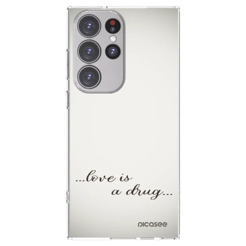 Picasee silikonski prozorni ovitek za Samsung Galaxy S23 Ultra 5G - Love is a drug