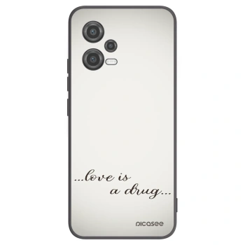 Picasee silikonski črni ovitek za Xiaomi Poco X5 - Love is a drug
