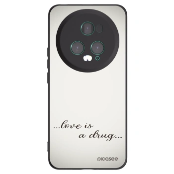 Picasee silikonski črni ovitek za Honor Magic5 Pro - Love is a drug