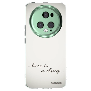 Picasee silikonski prozorni ovitek za Honor Magic5 Pro - Love is a drug