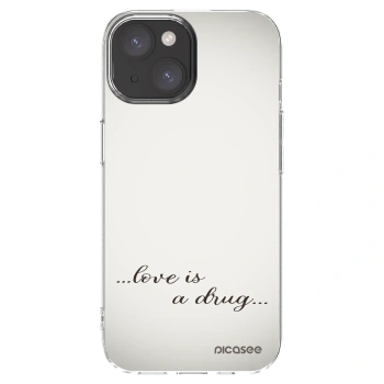 Picasee silikonski prozorni ovitek za Apple iPhone 15 - Love is a drug