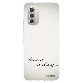 Picasee silikonski prozorni ovitek za Motorola Moto G51 - Love is a drug