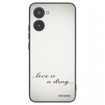 Picasee silikonski črni ovitek za Realme 10 4G - Love is a drug