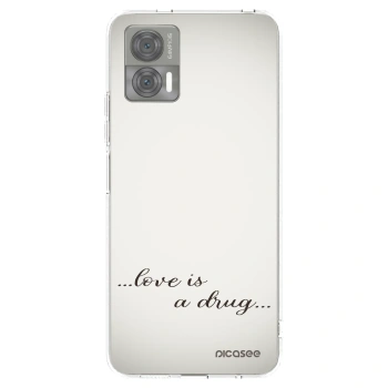 Picasee silikonski prozorni ovitek za Motorola Edge 30 Neo - Love is a drug
