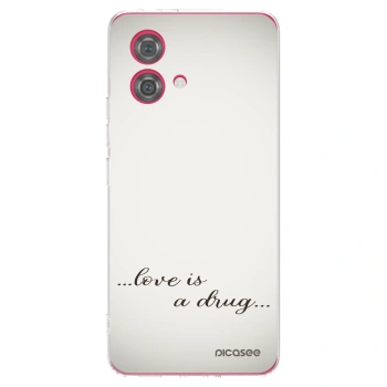 Picasee silikonski prozorni ovitek za Motorola Moto G84 5G - Love is a drug