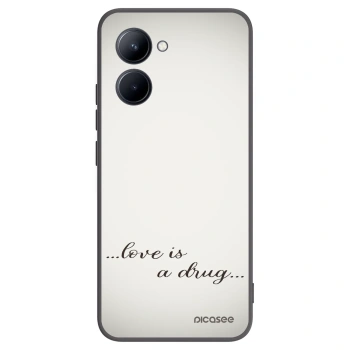 Picasee silikonski črni ovitek za Realme C33 (2023) - Love is a drug