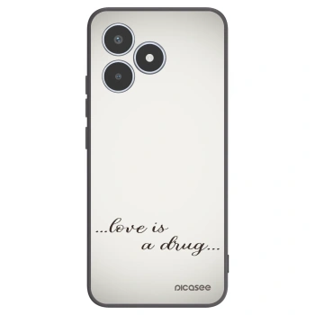 Picasee silikonski črni ovitek za Realme C53 - Love is a drug