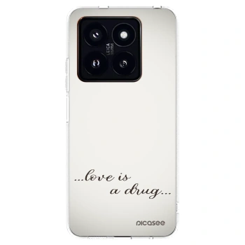 Picasee silikonski prozorni ovitek za Xiaomi 14 Pro - Love is a drug