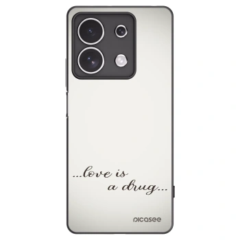 Picasee silikonski črni ovitek za Xiaomi Redmi Note 13 4G - Love is a drug