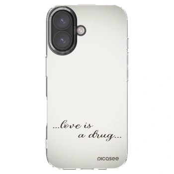 Picasee silikonski prozorni ovitek za Apple iPhone 16 - Love is a drug