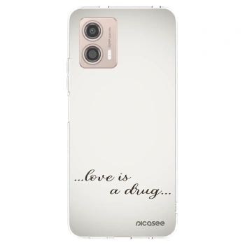 Picasee silikonski prozorni ovitek za Motorola Moto G53 5G - Love is a drug