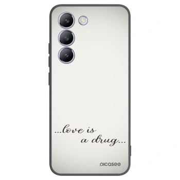 Picasee silikonski črni ovitek za Vivo V40 SE 5G - Love is a drug