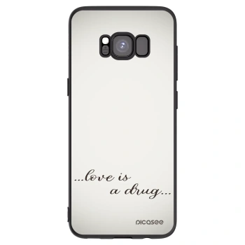 Picasee silikonski črni ovitek za Samsung Galaxy S8 G950F - Love is a drug