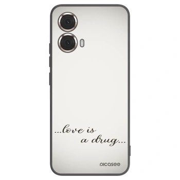 Picasee silikonski črni ovitek za Motorola Moto G85 - Love is a drug