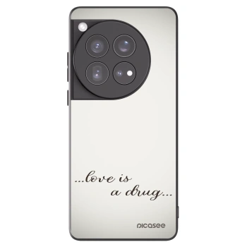 Picasee silikonski črni ovitek za OnePlus 12 5G - Love is a drug
