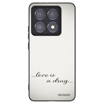 Picasee silikonski črni ovitek za Xiaomi 14T Pro - Love is a drug