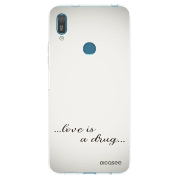 Picasee silikonski prozorni ovitek za Huawei Y7 2019 - Love is a drug