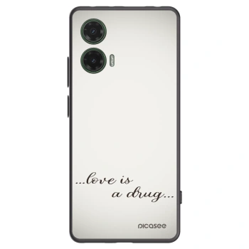 Picasee silikonski črni ovitek za Motorola Moto G35 5G - Love is a drug