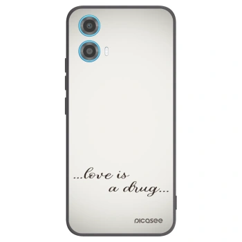 Picasee silikonski črni ovitek za Motorola Moto G34 5G - Love is a drug