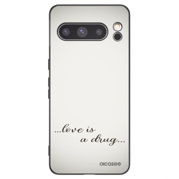 Picasee silikonski črni ovitek za Google Pixel 8 Pro - Love is a drug