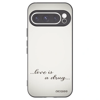 Picasee silikonski črni ovitek za Google Pixel 9 Pro - Love is a drug