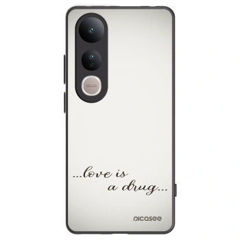 Picasee silikonski črni ovitek za Vivo V50 Lite 5G - Love is a drug