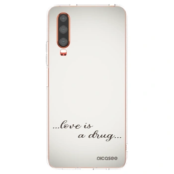 Picasee silikonski prozorni ovitek za Huawei P30 - Love is a drug
